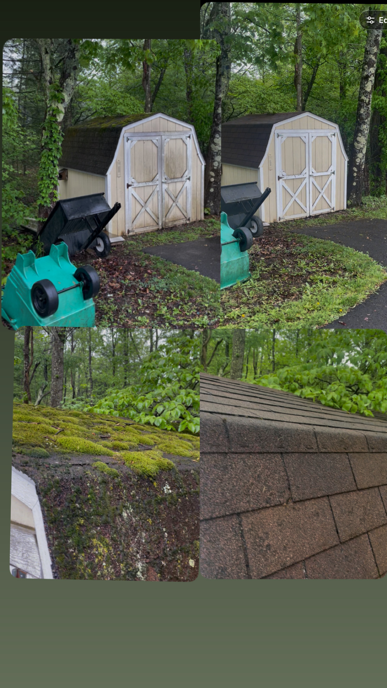 Before and after pressure washing project