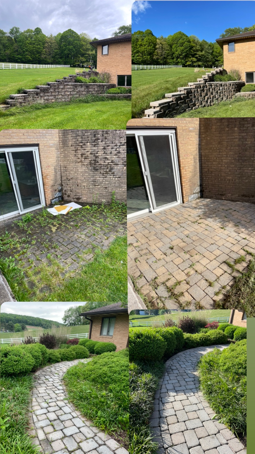 R&G Pressure Washing before and after exterior cleaning